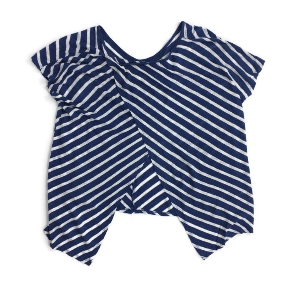 Velvet Graham Spencer Linen Chevron Top Open Back